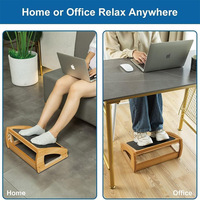 Repose-pieds en bois pour le travail sous le bureau Repose-pieds réglable sous le bureau avec 3 positions de hauteur