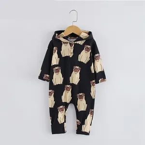 Baby Romper Custom Print Organic Cotton Newborn Hooded Romper