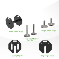 Haltères réglables rapides KENAI Octa avec plaques de poids, verrouillage automatique sans bruit ni déplacement, 53KG 36KG 28KG 20KG