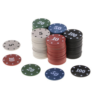 <span class=keywords><strong>Set</strong></span> di 100 Fiches da <span class=keywords><strong>Poker</strong></span> in Plastica, Gettoni per Giochi di Carte, Monete per Texas Hold'em - Product Image 3