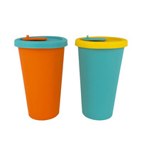 Gobelet isotherme résistant aux hautes températures, écologique, en plastique, avec paille, pour enfants, voyage, sport, extérieur, portable, pour thé au lait