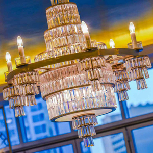 Hermosa antiguo diseño personalizado boda hotel Vela k9 lámparas de araña de cristal iluminación - Product Image 4