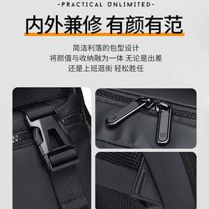 Nouveau sac d'ordinateur sac à dos en nylon multifonctionnel de grande capacité pour hommes - Product Image 3