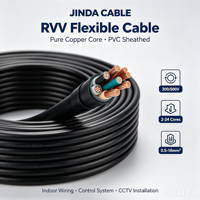 Câble de commande flexible JINDA RVV 3*1,5 mm² 3 conducteurs en cuivre toronné gainé PVC 300/500V pour câblage intérieur CE/CCC
