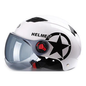 Casques de moto 3/4 rétro à visage ouvert, casque <span class=keywords><strong>Vespa</strong></span> pour scooters avec visière transparente pour hommes et femmes - Approuvé par la CCC - Product Image 4