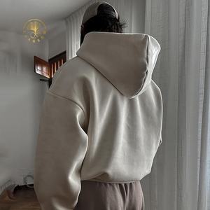 Sweat-shirt à capuche surdimensionné en coton 100% de qualité supérieure, uni, teint en pièce, poids lourd, vente en gros, personnalisable - Product Image 1