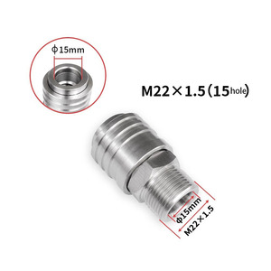 3/8 cambio <span class=keywords><strong>a</strong></span> adaptador macho hembra M22 nuevo conector rápido de autobloqueo accesorios de <span class=keywords><strong>manguera</strong></span> de <span class=keywords><strong>pistola</strong></span> de alta presión de fácil liberación - Product Image 5