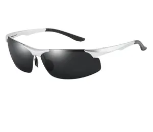Óculos de sol masculino proteção uv400, óculos de sol de alumínio e magnésio, alta qualidade, venda quente, óculos de sol para homens