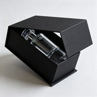 Emballage de parfum, boîte rigide, fermeture magnétique, laminage noir mat, logo estampé à chaud avec insert en EVA, ODM OEM