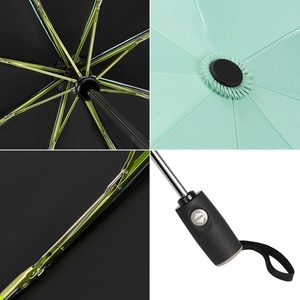 New Modern Oem Odm Custom logo <b>Windproof</b> Good Quality Automatic Custom 3 Fold <b>Umbrella</b> Turquoise <b>Umbrellas</b> for Adult 190T Pongee - Product Image 5