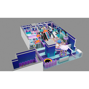 Aire de jeux intérieure commerciale, aire de jeux intérieure en plastique, équipement d'amusement pour enfants, grande structure de jeux intérieure avec toboggans - Product Image 2