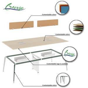 Postazione di Lavoro Modulare per Ufficio, Spazi di Coworking, Scrivania per 4-6 Persone con Telaio in Acciaio per Uso Ufficio - Product Image 6