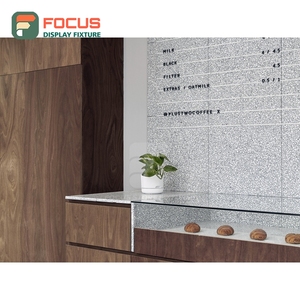 Premium Coffee Merchandise Display Rack <b>Solid</b> <b>Wood</b> Frame Bean Bag Display Cafe Merchandise Display Rack - Product Image 1