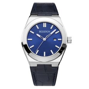 Reloj Personalizado de Acero Inoxidable de Alta Calidad con Esfera Personalizada, Relojes de Cuarzo con Correa de Piel de Cocodrilo de Fábrica - Product Image 1