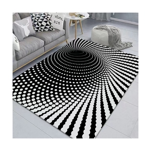 Alfombra nórdica con estampado 3d para sala de estar, tapete esponjoso de terciopelo, Cachemira, blanco, para el hogar - Product Image 2