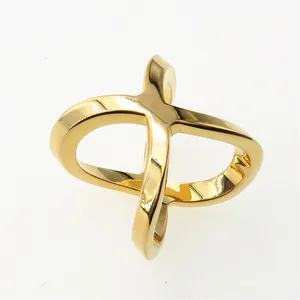 Custom Women's Elegant Fashion Layers Hollow Ring Zinc Alloy Scarf Clips Metallic Scarves Buckle Silk Rings