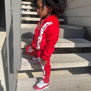 Ensembles de vêtements pour bébés et enfants avec logo personnalisé, pulls à capuche pour garçons, <span class=keywords><strong>jogging</strong></span>, survêtements, pantalons de survêtement superposés, <span class=keywords><strong>ensemble</strong></span> de 2 pièces - Product Image 4