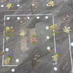 <span class=keywords><strong>2025</strong></span> Nhà Máy Trực Tiếp Đầy Màu Sắc Bướm Đính Thêu Dot Đám Cưới Cổ Trung Quốc Lưới Ren Vải Chất Lượng Cao Trọng Lượng Nhẹ - Product Image 5