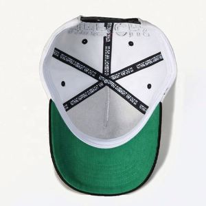 Gorra de béisbol de pana dobby de 5 paneles hecha a medida directamente de fábrica con logo bordado 3D en relieve, banda de sudor de algodón con diseño de frutas, deportiva de invierno - Product Image 3