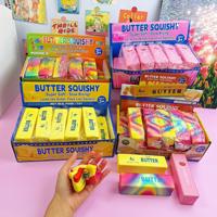 Jouet anti-stress en forme de beurre, jouet à presser, jouet sensoriel pour enfants et adultes, vente flash