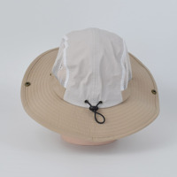 Chapeau de soleil pour enfants avec broderie personnalisée, large bord, UPF50+, maille respirante, chapeau boonie avec sangle de menton réglable pour le camping en plein air et la plage