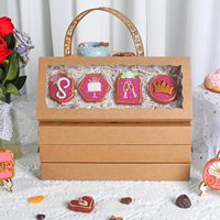 Boîte à gâteau Zoyo Brown Window - Emballage en carton jetable pour aliments pour bébés, chocolats, fraises et pâtisseries