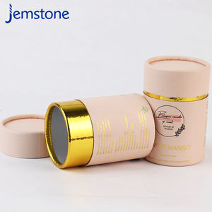 Conception libre 100% recyclé biodégradable cylindre papier peut rond emballage cadeau papier tube boîte - Product Image 4