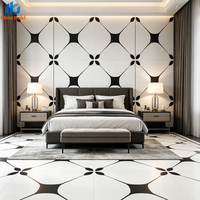 Carreaux de sol en porcelaine mate 800x800mm à motif floral géométrique, antidérapants et résistants à l'usure, pour décoration intérieure – Vente directe usine