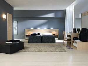 Fábrica al por mayor de lujo moderno proyecto de hotel 3 estrellas comercial muebles de madera dormitorio conjuntos - Product Image 5