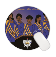 Tapis de Souris Rond Personnalisé pour Fraternité et Sororité, Base Antidérapante en Caoutchouc, Accessoires Informatiques – Vente Chaude en Gros