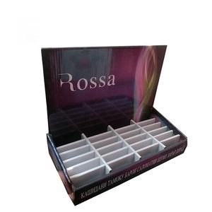 定制化妆柜台展示盒-零售促销用纸板分层桌面支架 - Product Image 6