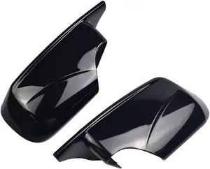 Ox Horn Rear View Side Mirror Cover For BMW E39 E46 Trim 2PCS Gloss Black Mirror Cover Smart Car Mirror