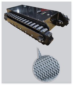 Châssis <span class=keywords><strong>de</strong></span> train <span class=keywords><strong>de</strong></span> roulement en acier au carbone en caoutchouc personnalisé pour les robots <span class=keywords><strong>de</strong></span> construction agricole petite machine charge maximale 200-500KG - Product Image 6