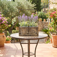 Plante décorative artificielle de lavande pour Pâques et mariages, panier de fleurs de lavande en plastique pour décoration intérieure