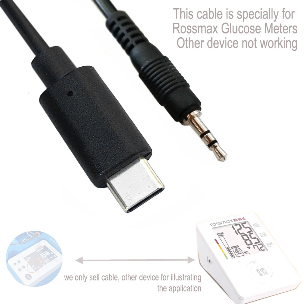 สีดำเท่านั้นสำหรับสายเคเบิลข้อมูล Rossmax BP