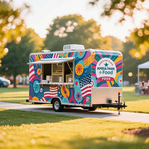 <b>Small</b> Fully Equipped USA Fiberglass Aluminum Towable Mobile Food Cart Trailer for Hotdog Snack Food Chips - Product Image 6