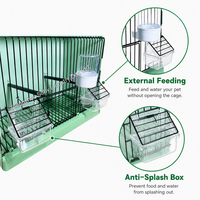 Nouvelle Cage à Oiseaux Multifonctionnelle Design Luxe pour Perroquets, Canaris, Pinsons et Boucs – Cage d'Élevage Durable et de Présentation