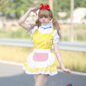 Dorami Little Yellow Chick Lolita Maid Outfit Short Skirt For <b>Anime</b> Cosplay Role Play Spring 2023 - Product Image 2