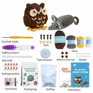 Nouveau Kit de Crochet Transfrontalier Fait Main en Fil de Coton, Style Poisson-Bouffant Adorable, pour <span class=keywords><strong>l</strong></span>'Apprentissage DIY en <span class=keywords><strong>Anglais</strong></span>, pour Débutants - Product Image 4