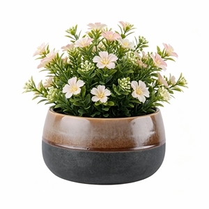 <span class=keywords><strong>Pot</strong></span> à bonsaï intérieur/extérieur à finition émaillée foncée et <span class=keywords><strong>pot</strong></span> à bougies <span class=keywords><strong>pot</strong></span> de fleurs rond et <span class=keywords><strong>plat</strong></span> pour la maison et le jardin - Product Image 2