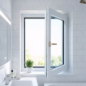 Fenêtres en PVC de style européen minimaliste sur mesure, double vitrage, verre trempé, fenêtres à battants pliants verticaux pour cuisine et villa - Product Image 1