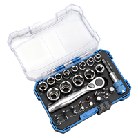 Set Kunci Soket Ratchet, Kit Obeng Soket, Mata Obeng Silang, Bit Magnetik, Holder Bit Magnetik, Obeng Ratchet Offset dengan Batang Ekstensi