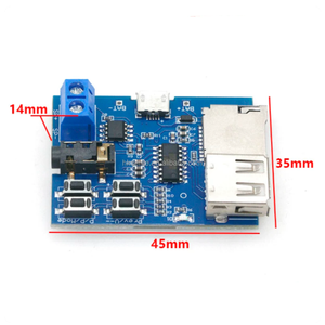 Placa Decodificadora MP3 con Amplificador, Módulo Reproductor MP3 sin Pérdidas, Compatible con Tarjeta TF y Disco U, Módulo de Decodificación de Audio MP3 - Product Image 3