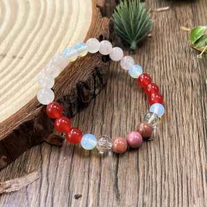Bracelet en pierre naturelle avec perles de verre colorées, pour une mentalité d'abondance, partenaire logistique fiable pour les grossistes, regroupement de produits - Product Image 5