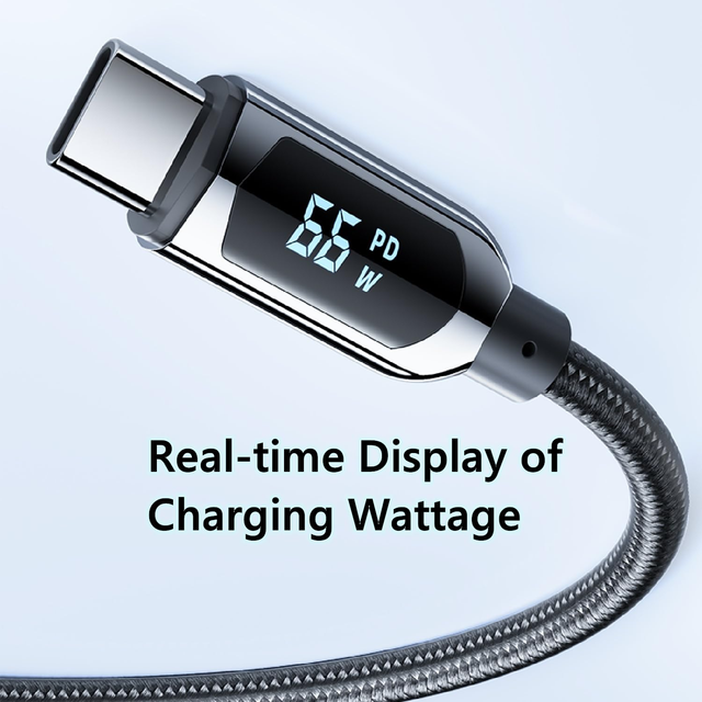 2026 New 100W PD Zinc Alloy Braided Digital Display Eco-Friendly Data Cable 1.2m A/C Connectors for Camera