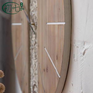 Reloj de pared americano retro de madera maciza, redondo, extragrande, analógico, funciona con pilas, para sala de estar - Product Image 5