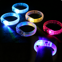 Bracelets lumineux LED en acrylique, bracelets phosphorescents, impression sérigraphique pour concert, fête, course nocturne, club, événement nocturne