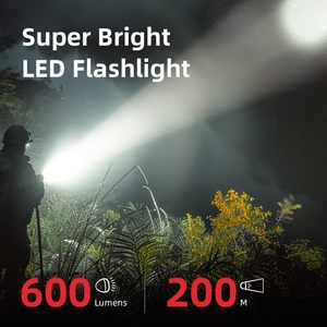 ไฟฉาย LED พลังงานแสงอาทิตย์แบบมือหมุน กันน้ำ ความสว่างสูง 800 ลูเมนส์ แบตเตอรี่ 8000mAh ชาร์จได้ ใช้ในกรณีฉุกเฉิน ตั้งแคมป์ เดินป่า ตกปลา กิจกรรมกลางแจ้ง - Product Image 4