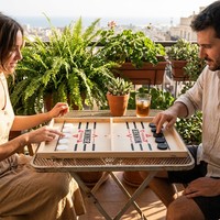 Jeu de Puck Rapide en Bois pour Noël – Plateau de Jeu de Table à Paces Rapides pour Fêtes en Famille et Amusements