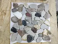 Platte Cut Natuurlijke Gesneden Rivier Steen Pebble Tegel Voor Mozaïek